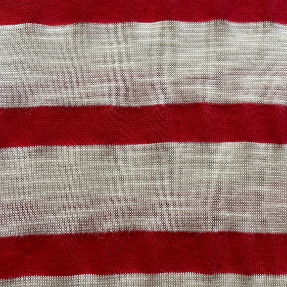 Zara Sequin Anchor Star Red/Ivory Stripe Nautical Beach Tunic Coverup Top.Sz-M - Picture 10 of 16